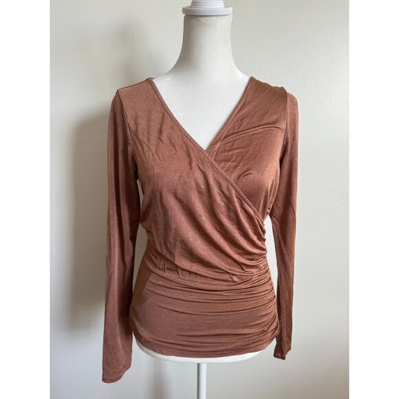 Y2K Copper Wrap Top - Picture 2 of 4
